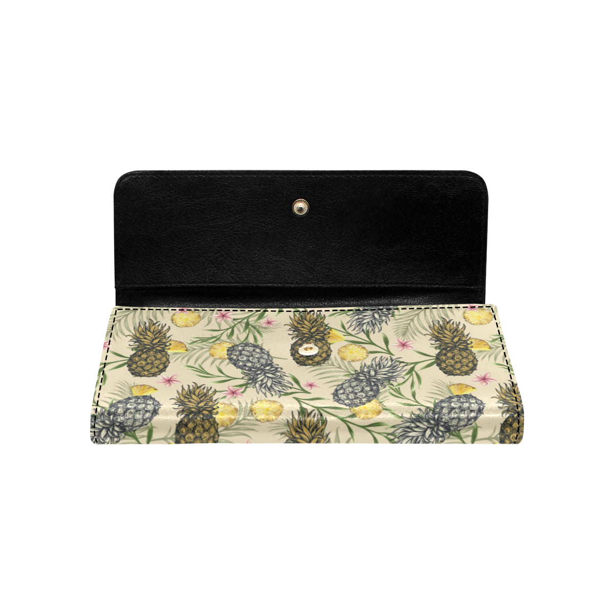 Pineapple Pattern Print Design PP012 Women's Trifold Wallet