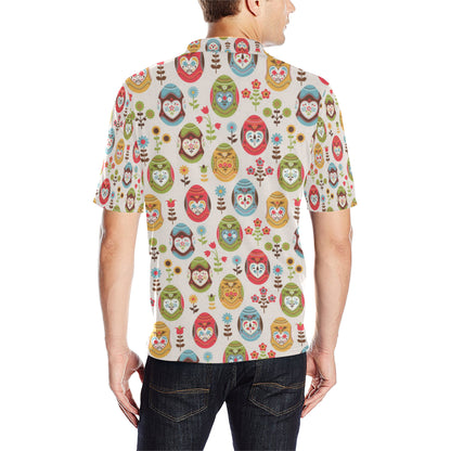 Easter Eggs Pattern Print Design RB011 Men Polo Shirt