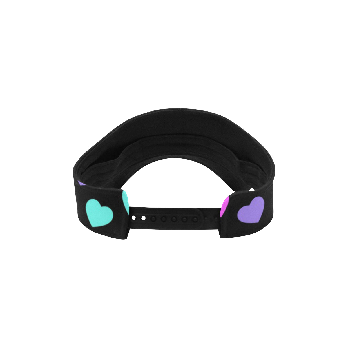 Heart Rainbow Pattern Print Design HE02 Unisex Sun Visor