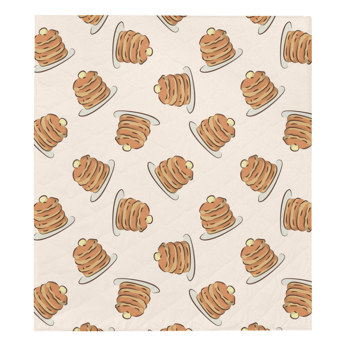 Pancake Pattern Print Design A01 Premium Quilt
