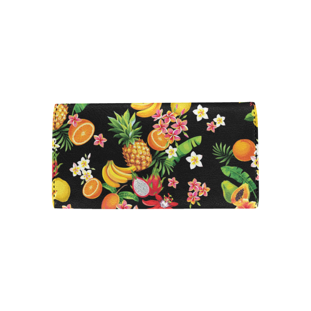 Tropical Fruits Pattern Print Design TF02 Women's Trifold Wallet