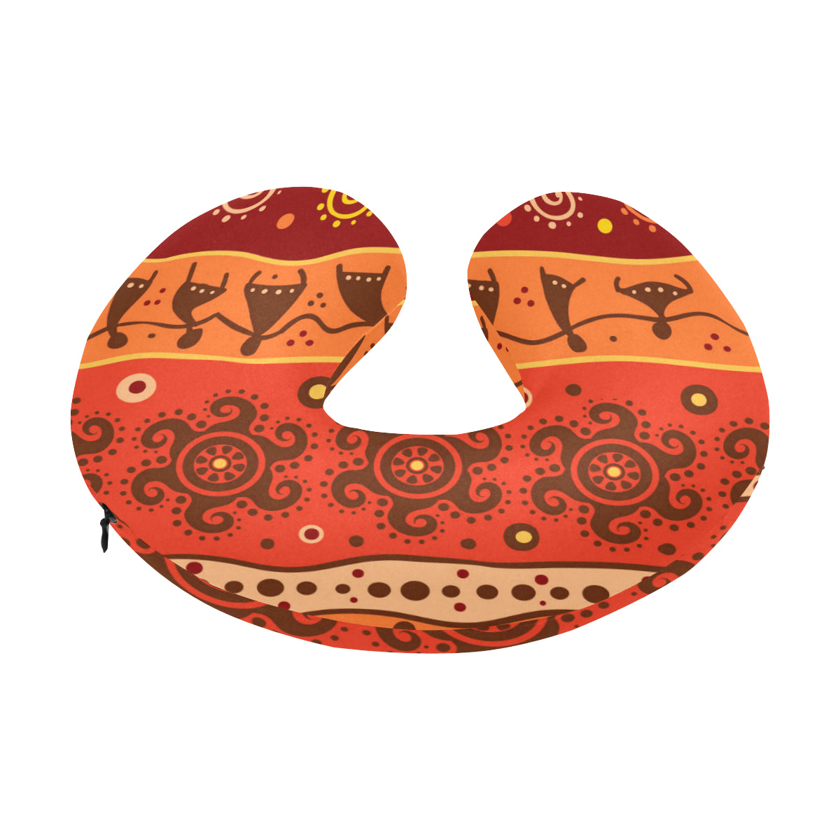 African Pattern Print Design 04 U-Shaped Travel Neck Pillow