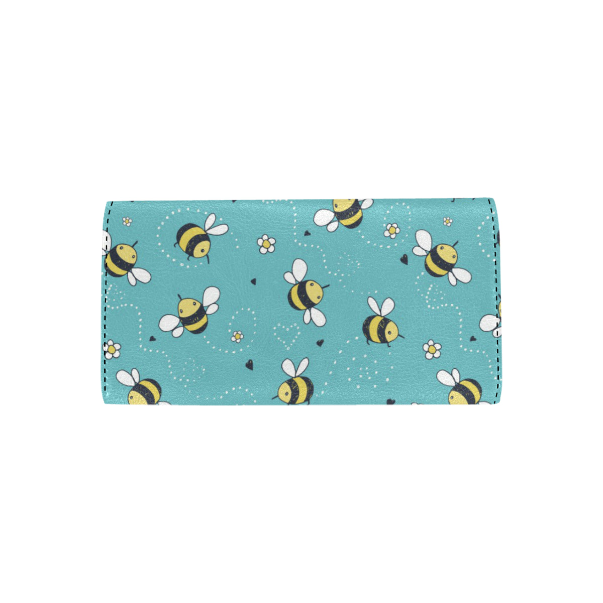 Bee Pattern Print Design BEE02 Women's Trifold Wallet