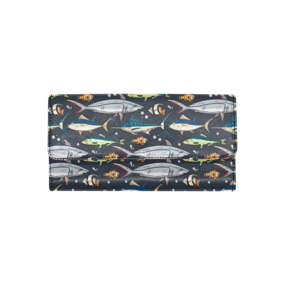 Swordfish Pattern Print Design 04 Women's Trifold Wallet