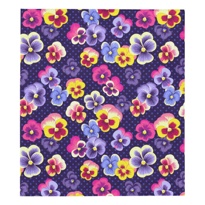 Pansy Pattern Print Design PS04 Premium Quilt