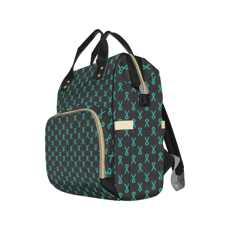 Ovarian cancer Pattern Print Design A01 Diaper Bag Backpack