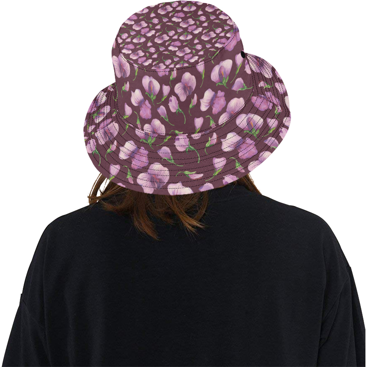 Peony Pattern Print Design PE010 Unisex Bucket Hat