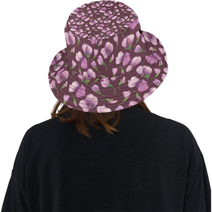 Peony Pattern Print Design PE010 Unisex Bucket Hat