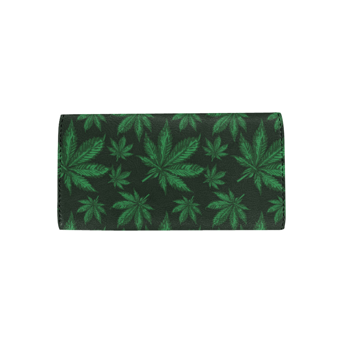 Pot Leaf Pattern Print Design A04 Women's Trifold Wallet