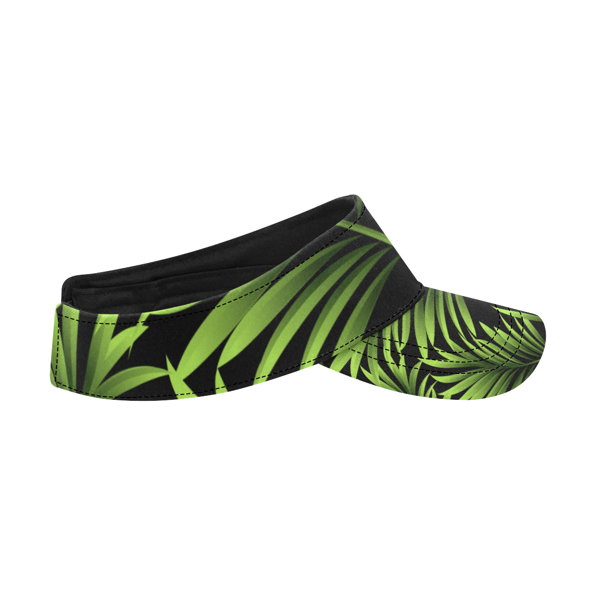Green Neon Tropical Palm Leaves Unisex Sun Visor
