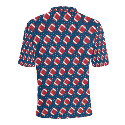 American Football Star Design Pattern Men Polo Shirt