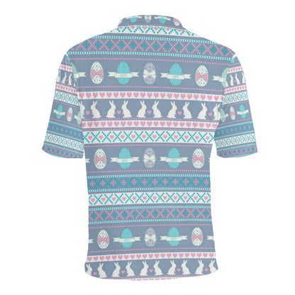 Easter Eggs Pattern Print Design RB013 Men Polo Shirt