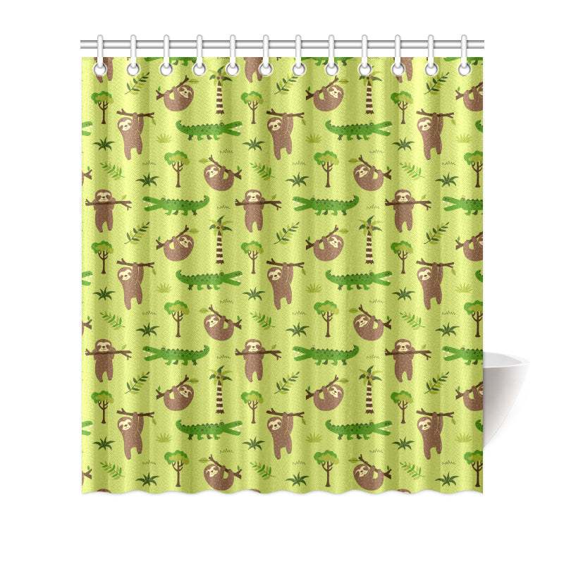 Alligator Pattern Print Design 04 Shower Curtain