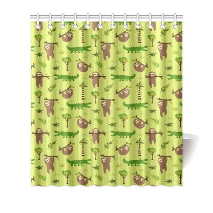 Alligator Pattern Print Design 04 Shower Curtain