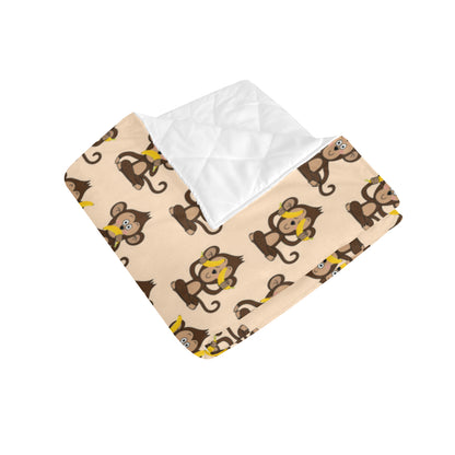 Monkey Pattern Print Design 03 Premium Quilt