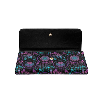 Dream catcher boho mandala Women's Trifold Wallet