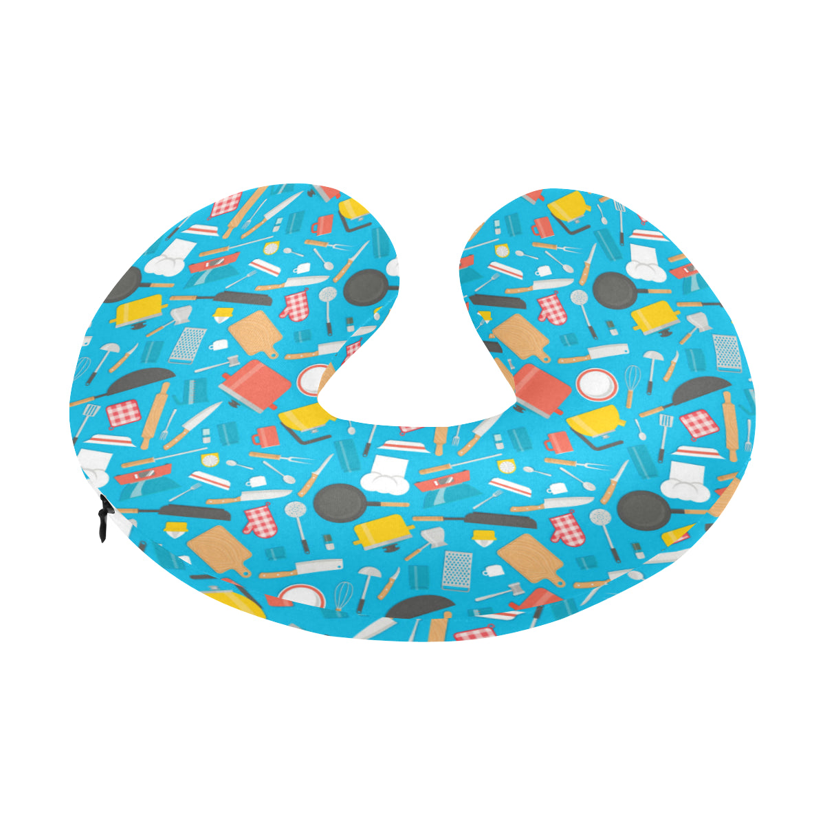 Cooking Kitchen Tools Pattern Print Design 03 U-Shaped Travel Neck Pillow