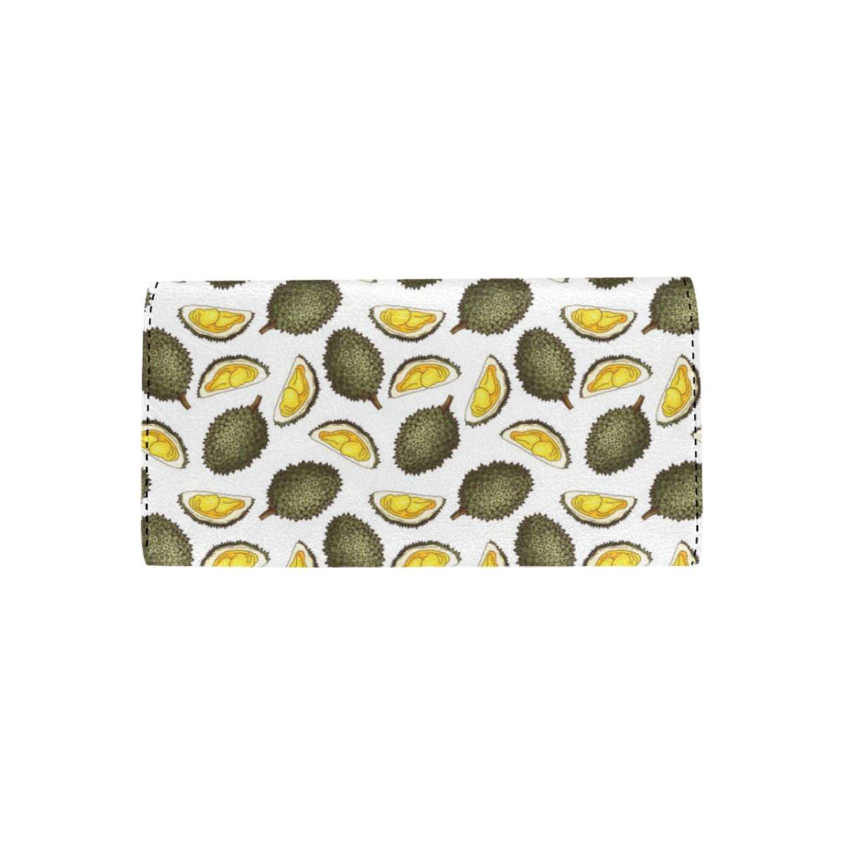 Durian Pattern Print Design DR03 Women's Trifold Wallet