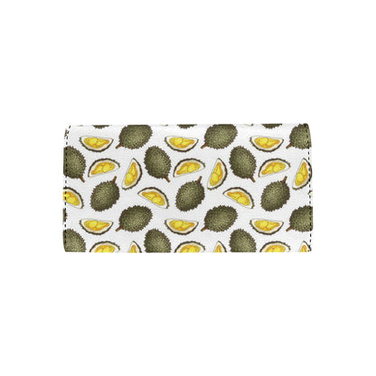 Durian Pattern Print Design DR03 Women's Trifold Wallet