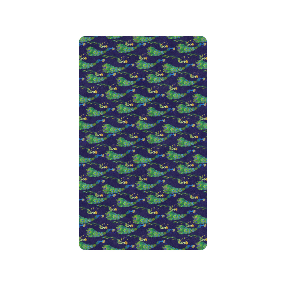 Peacock Art Design Print Rubber Doormat