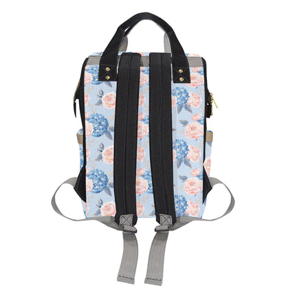 Hydrangea Pattern Print Design HD06 Diaper Bag Backpack