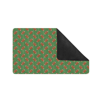 American Football on Field Themed Rubber Doormat