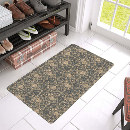 Damask Elegant Luxury Print Pattern Rubber Doormat