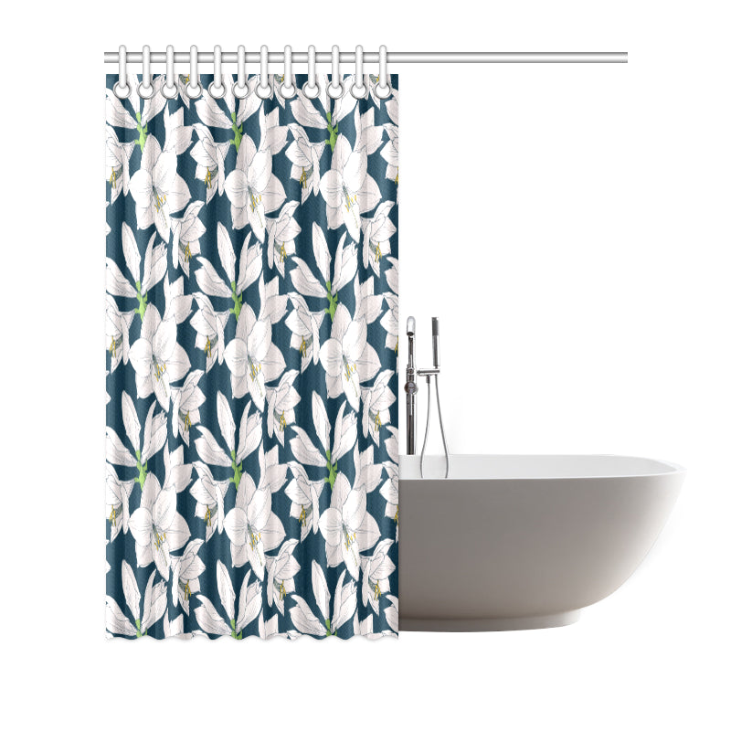 Amaryllis Pattern Print Design 01 Shower Curtain