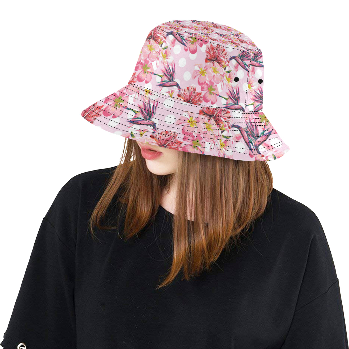 Bird Of Paradise Pattern Print Design BOP011 Unisex Bucket Hat