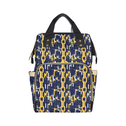 Cryptocurrency Chain Pattern Print Design 03 Diaper Bag Backpack