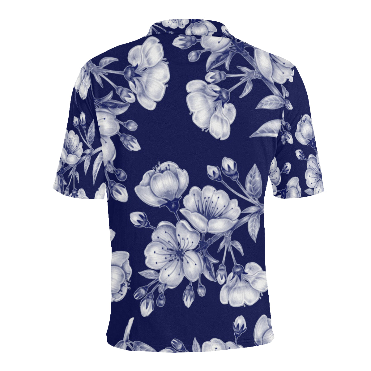 Cherry Blossom Pattern Print Design CB01 Men Polo Shirt