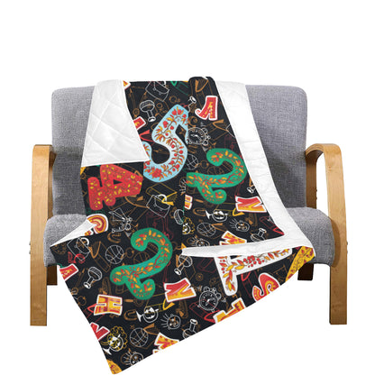 Number Pattern Print Design A03 Premium Quilt