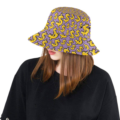 Dollar Pattern Print Design DO01 Unisex Bucket Hat