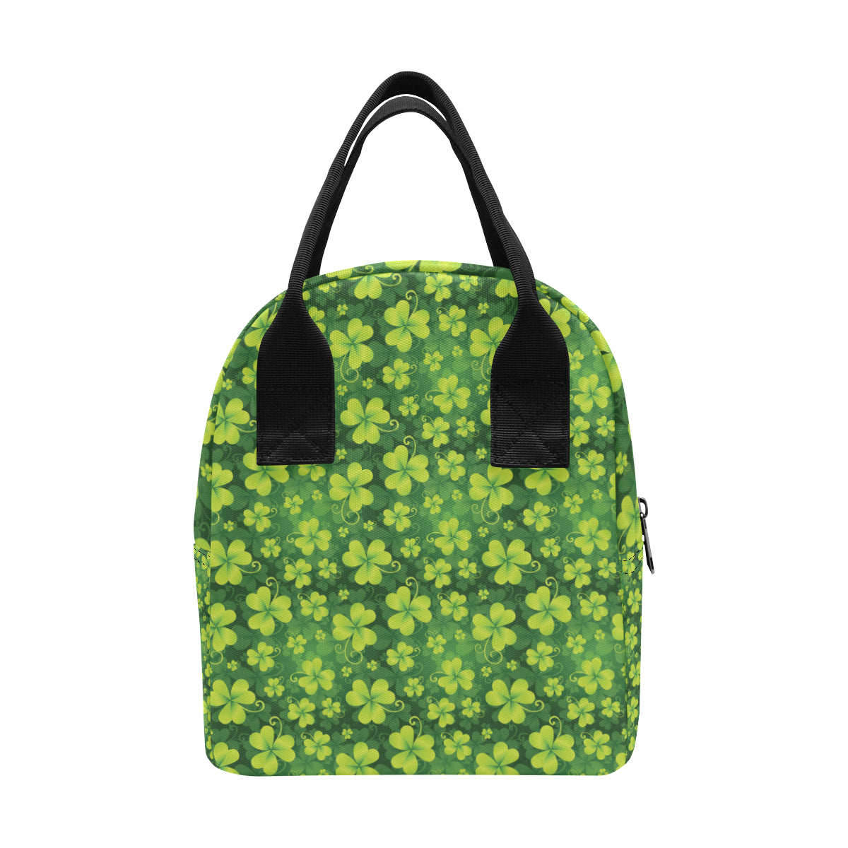 Shamrock Clover Print Insulated Lunch Bag