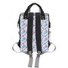 Bluebird Pattern Print Design 01 Diaper Bag Backpack