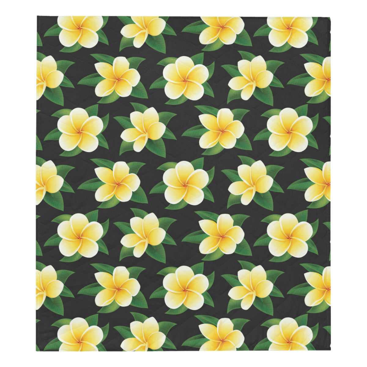 Plumeria Pattern Print Design A03 Premium Quilt