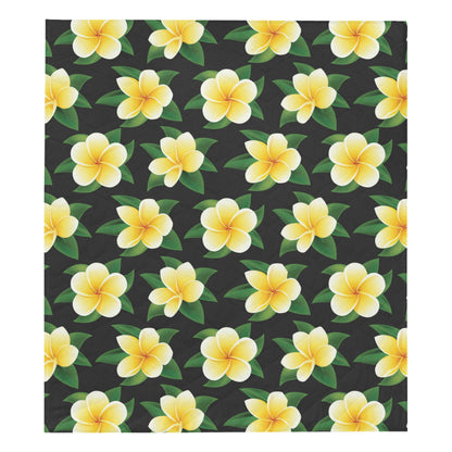 Plumeria Pattern Print Design A03 Premium Quilt