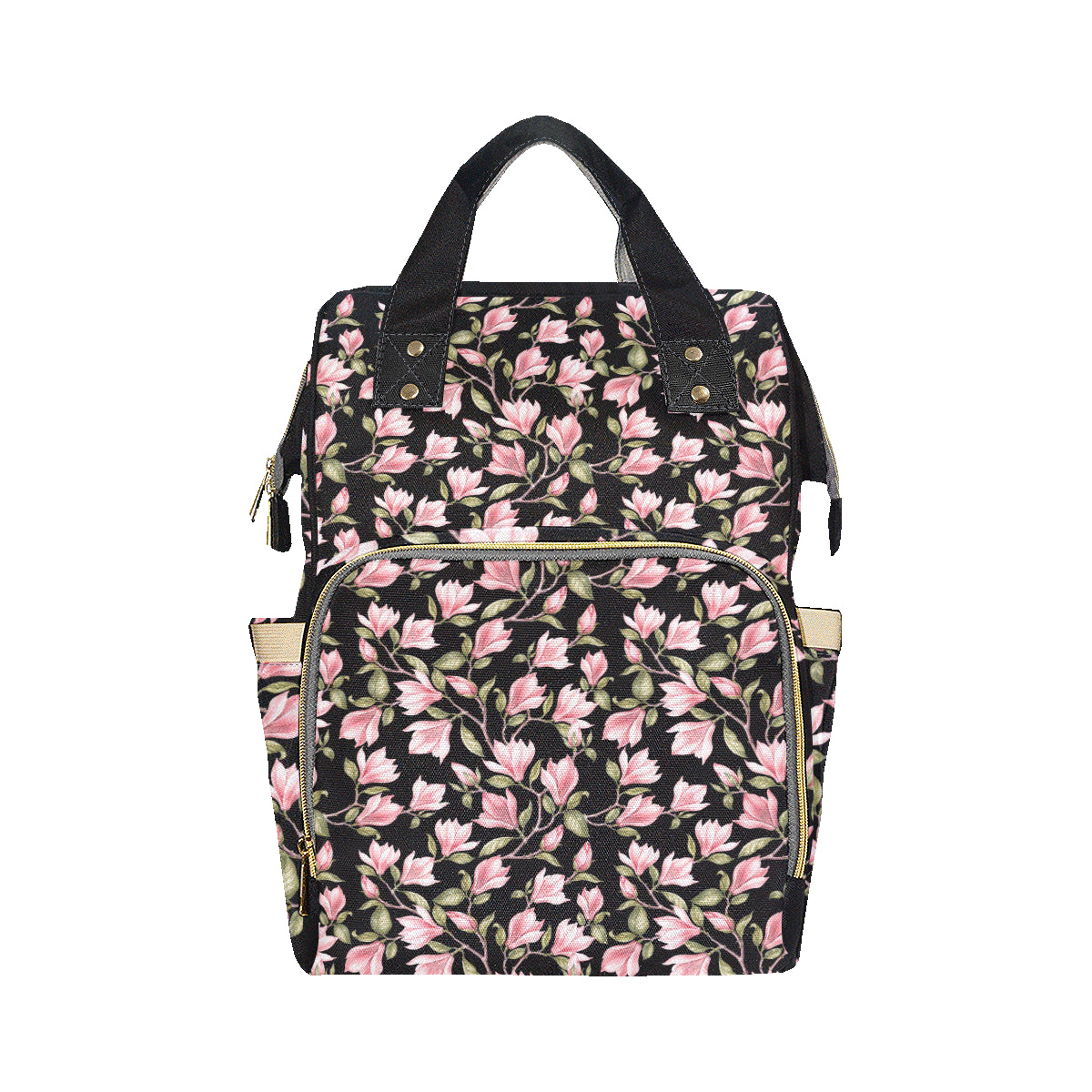 Magnolia Pattern Print Design MAG03 Diaper Bag Backpack
