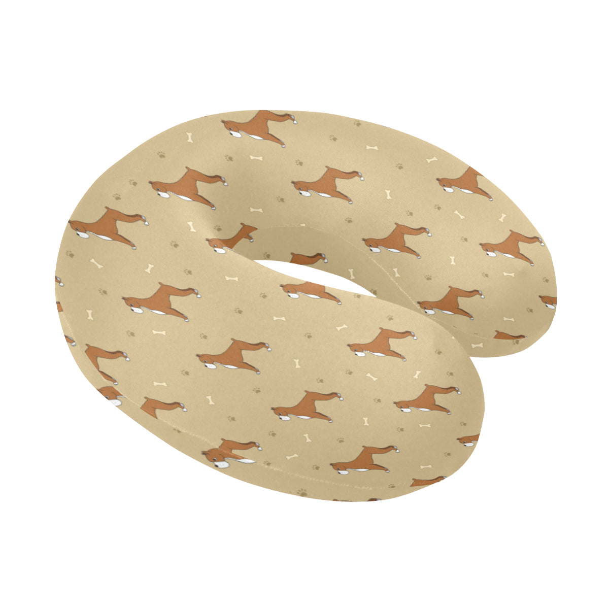 Boxers Pattern Print Design 02 U-Shaped Travel Neck Pillow
