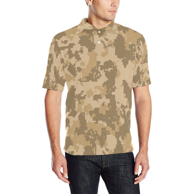 ACU Digital Desert Camouflage Men Polo Shirt
