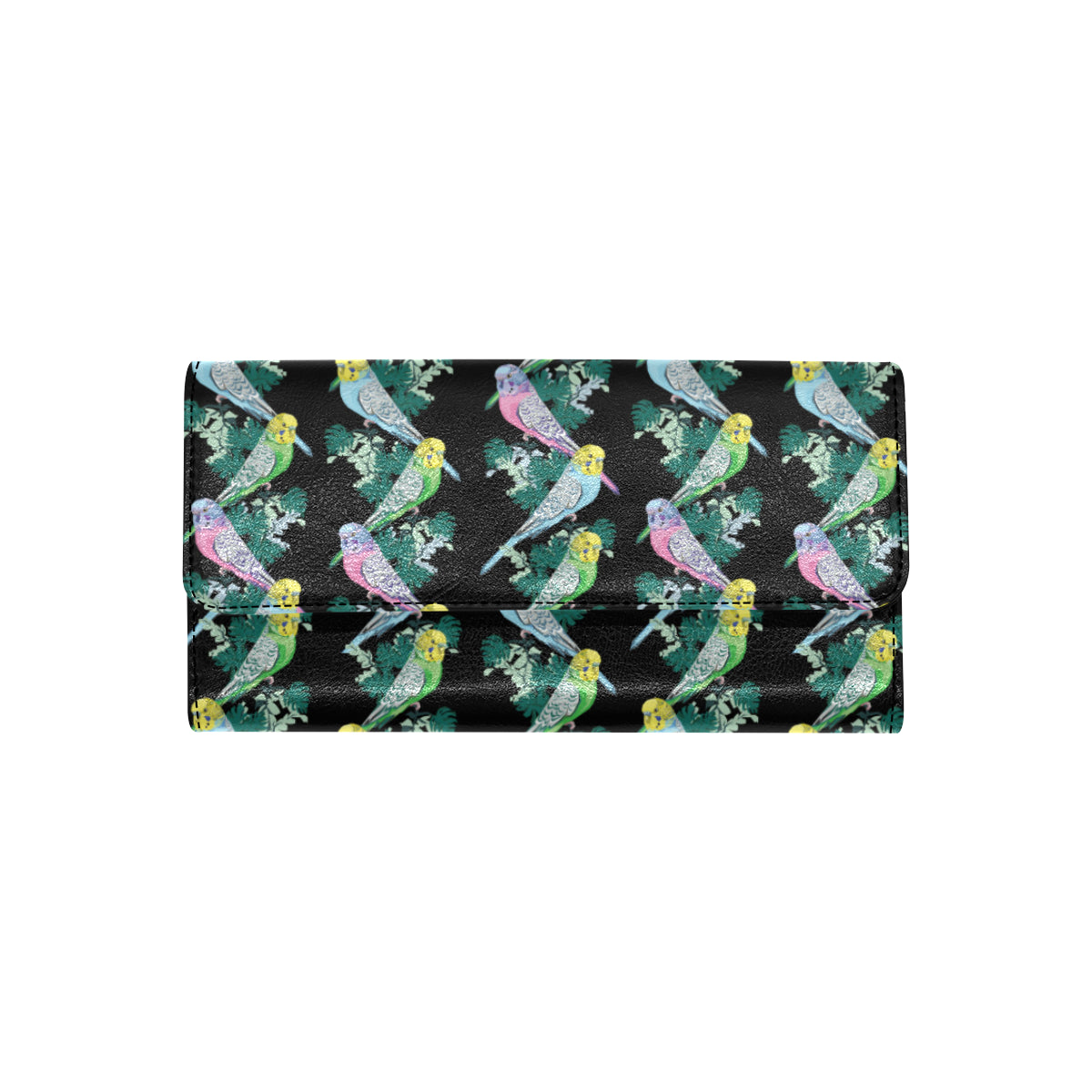 Budgerigar Pattern Print Design 03 Women's Trifold Wallet