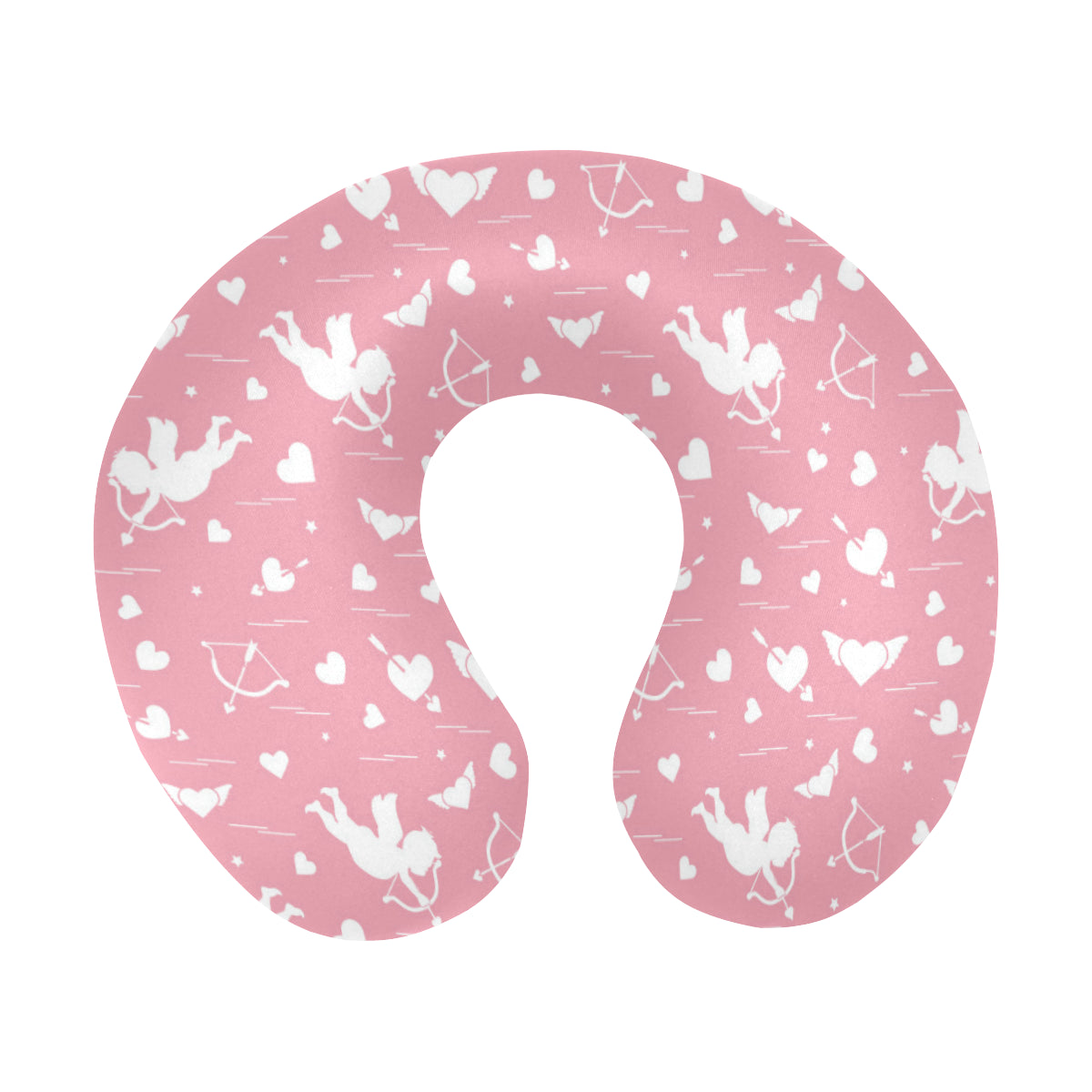 Cupid Pattern Print Design 03 U-Shaped Travel Neck Pillow
