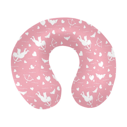 Cupid Pattern Print Design 03 U-Shaped Travel Neck Pillow