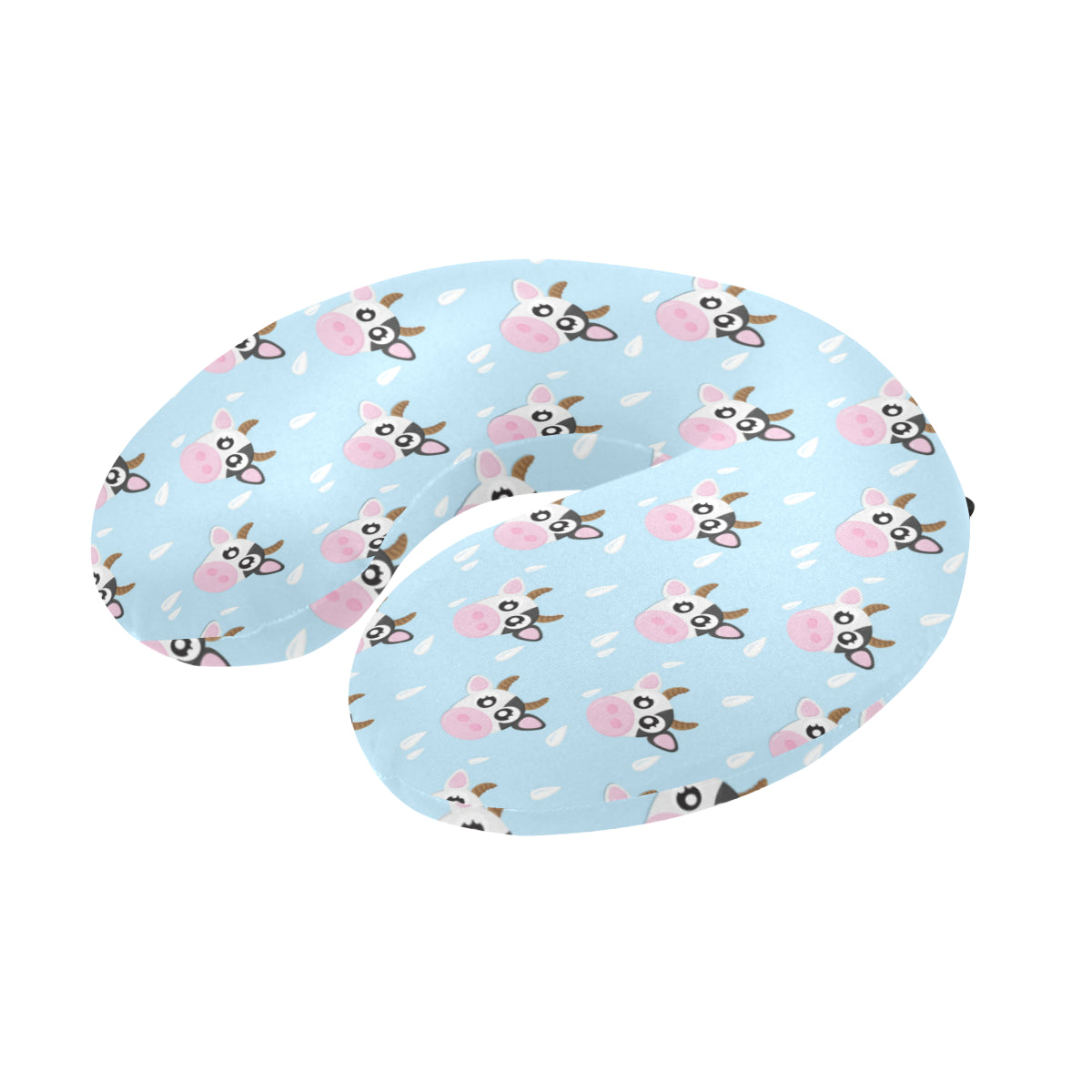 Cow Pattern Print Design 07 U-Shaped Travel Neck Pillow