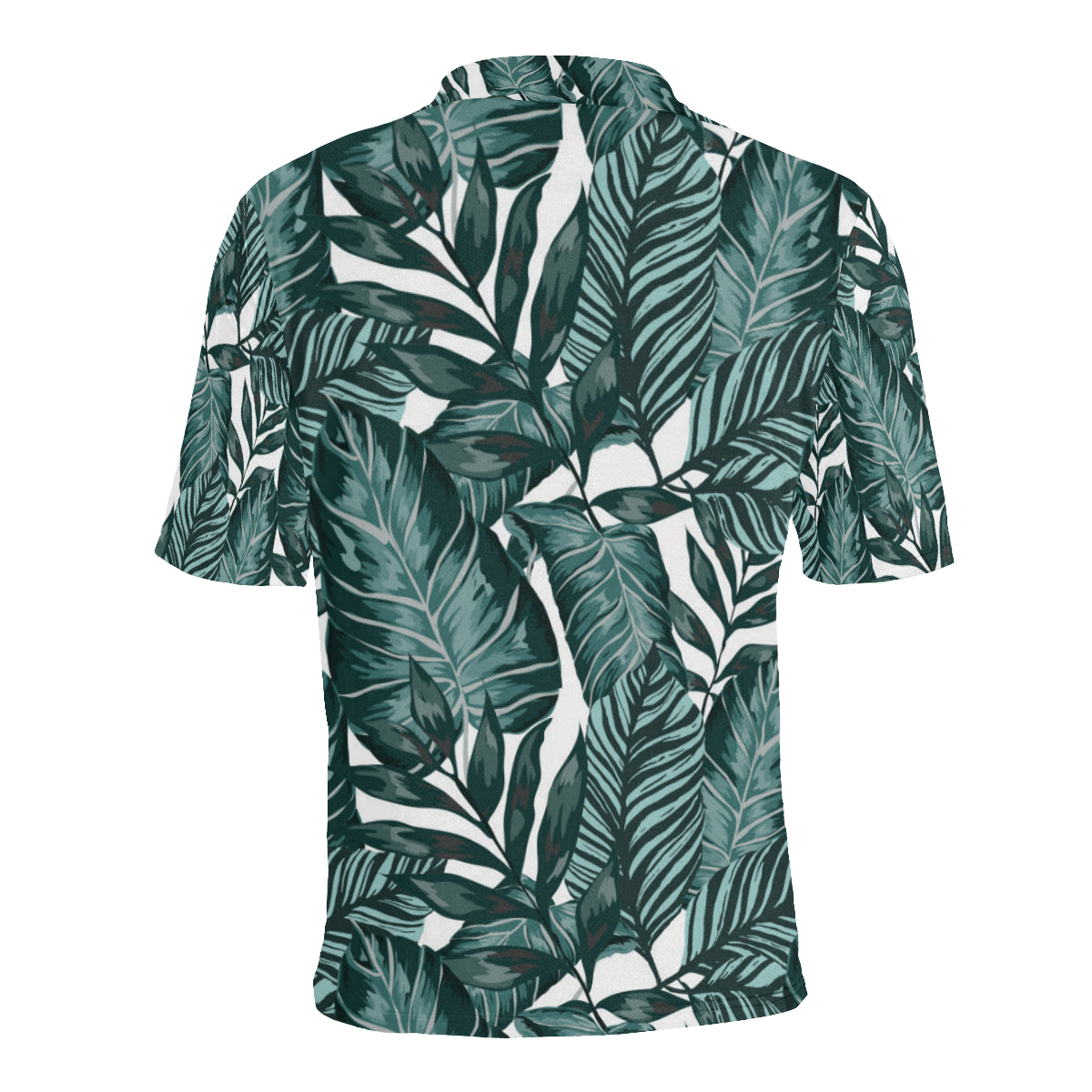 Tropical Palm Leaves Pattern Men Polo Shirt