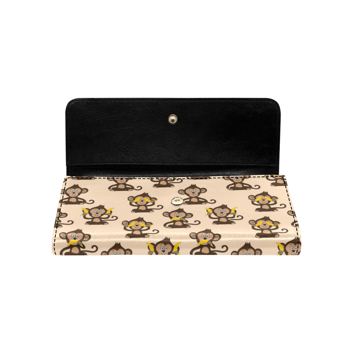 Monkey Pattern Print Design 03 Women's Trifold Wallet
