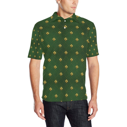 Clover  Pattern Print Design 01 Men Polo Shirt