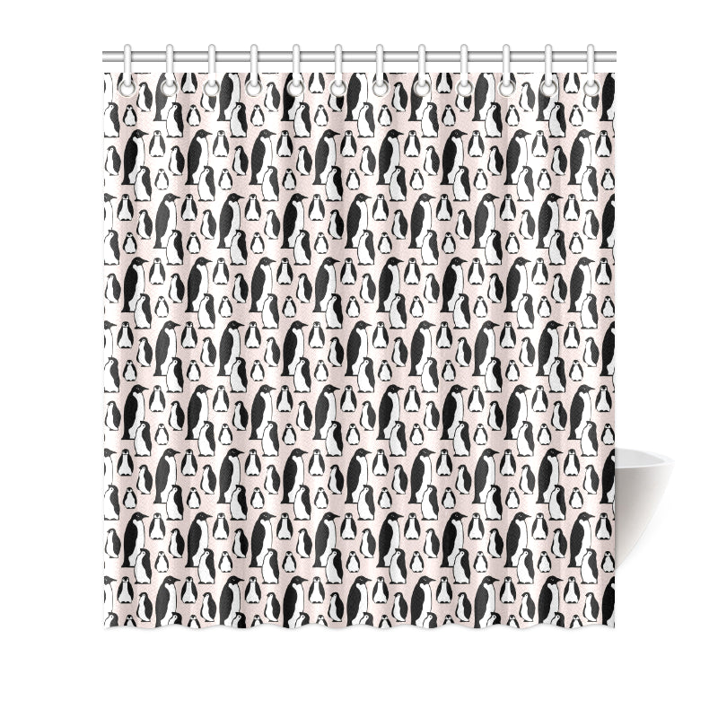 Penguin Themed Shower Curtain