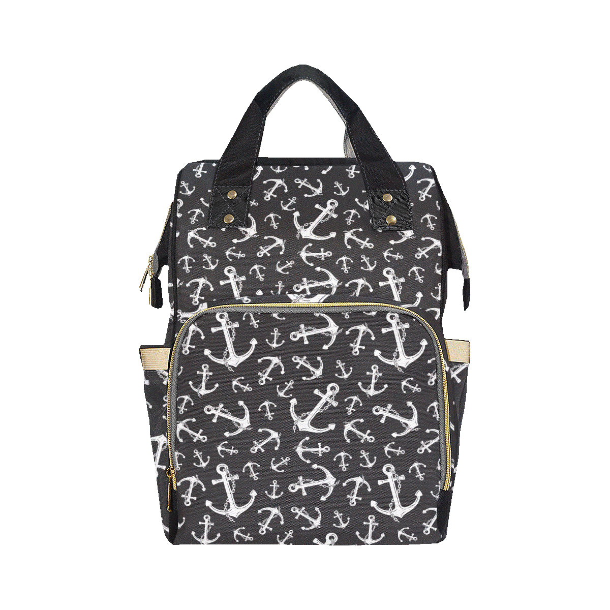 Anchor Black White Diaper Bag Backpack