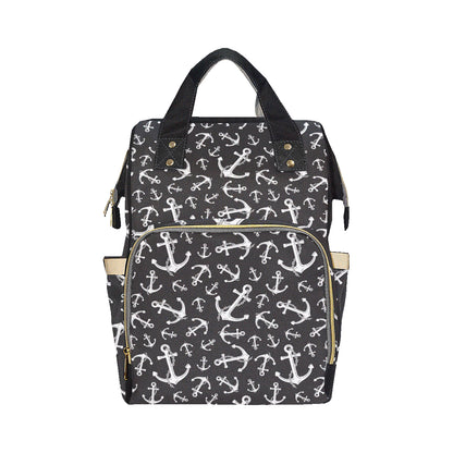 Anchor Black White Diaper Bag Backpack